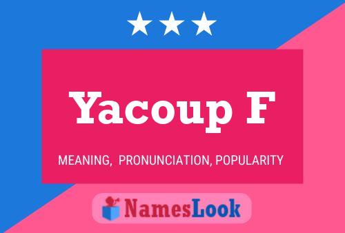 ملصق اسم Yacoup F