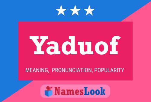 ملصق اسم Yaduof