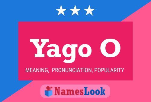 ملصق اسم Yago O