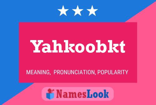 ملصق اسم Yahkoobkt