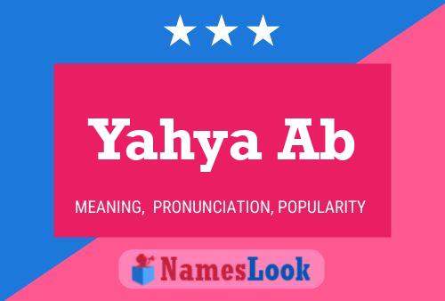 ملصق اسم Yahya Ab