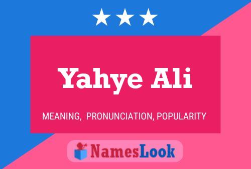 ملصق اسم Yahye Ali