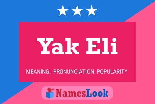 ملصق اسم Yak Eli