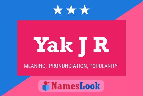 ملصق اسم Yak J R