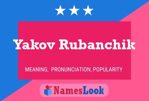 ملصق اسم Yakov Rubanchik