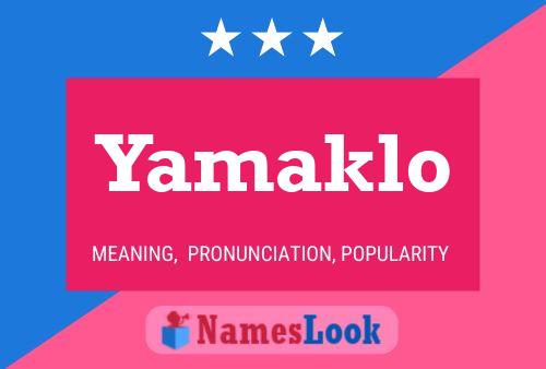 ملصق اسم Yamaklo