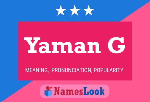 ملصق اسم Yaman G