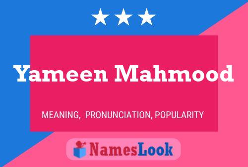 ملصق اسم Yameen Mahmood