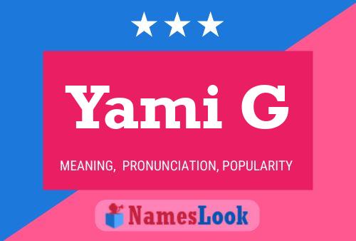 ملصق اسم Yami G