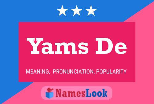 ملصق اسم Yams De