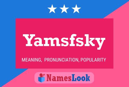 ملصق اسم Yamsfsky