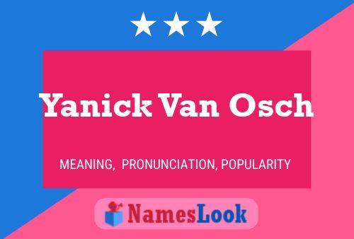 ملصق اسم Yanick Van Osch