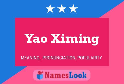 ملصق اسم Yao Ximing