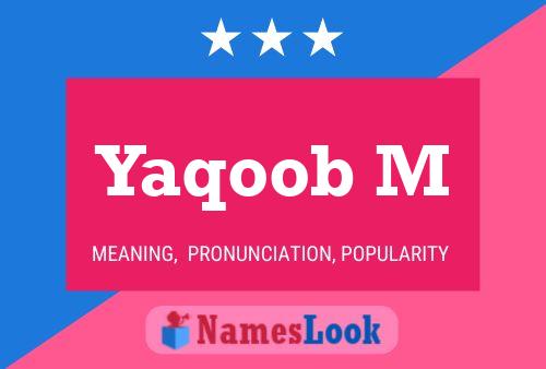 ملصق اسم Yaqoob M