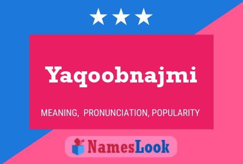 ملصق اسم Yaqoobnajmi