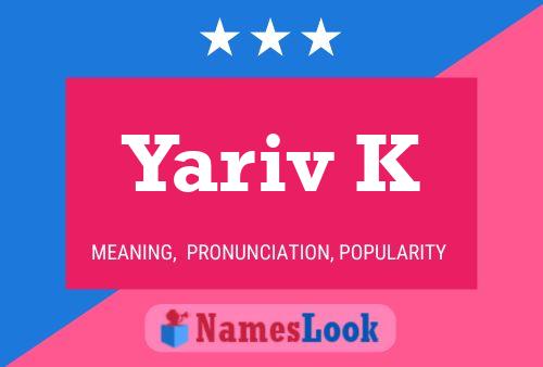 ملصق اسم Yariv K