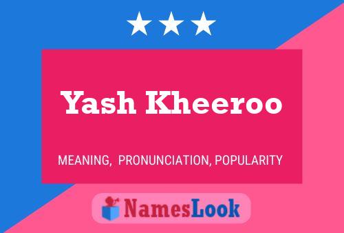 ملصق اسم Yash Kheeroo