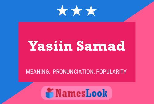 ملصق اسم Yasiin Samad