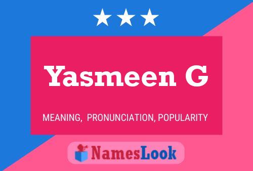 ملصق اسم Yasmeen G