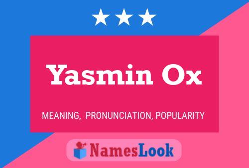 ملصق اسم Yasmin Ox