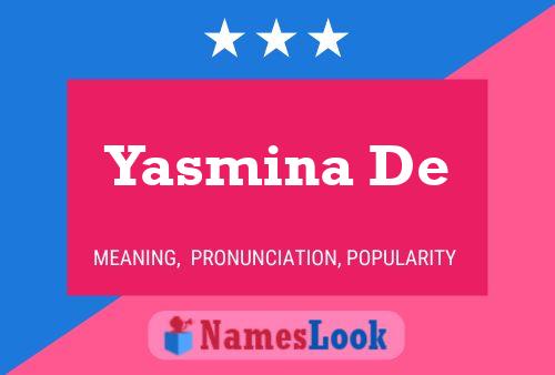 ملصق اسم Yasmina De