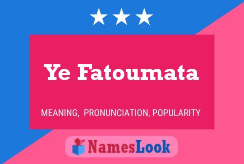 ملصق اسم Ye Fatoumata