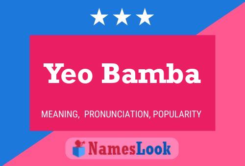 ملصق اسم Yeo Bamba