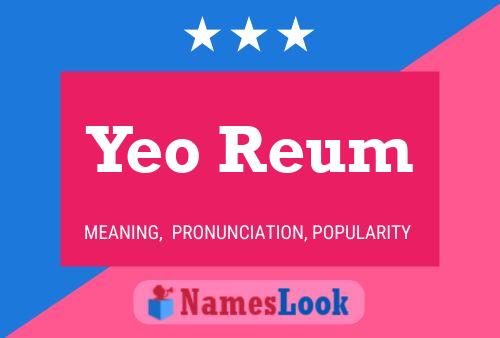 ملصق اسم Yeo Reum