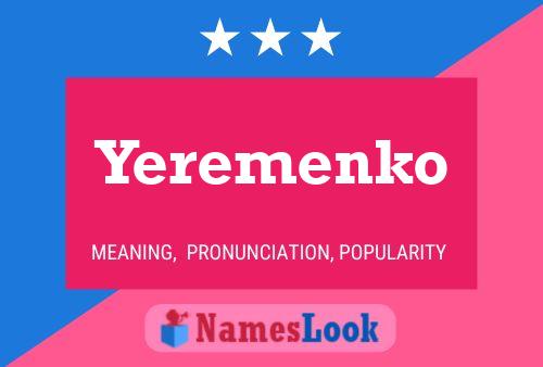 ملصق اسم Yeremenko