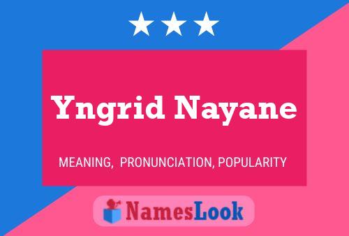 ملصق اسم Yngrid Nayane