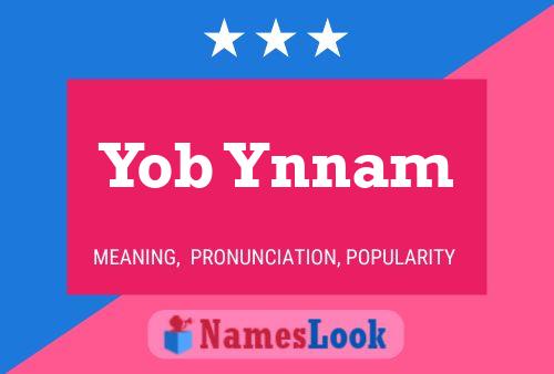 ملصق اسم Yob Ynnam