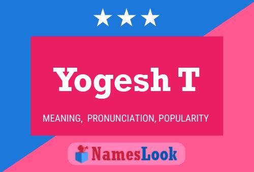 ملصق اسم Yogesh T