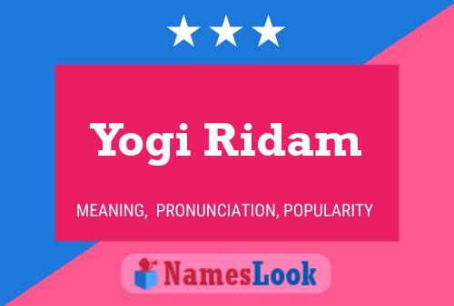 ملصق اسم Yogi Ridam