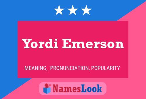 ملصق اسم Yordi Emerson