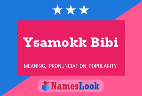 ملصق اسم Ysamokk Bibi