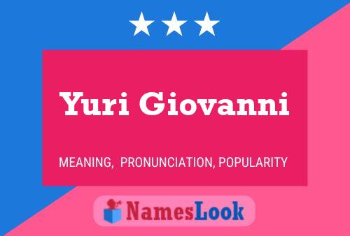 ملصق اسم Yuri Giovanni