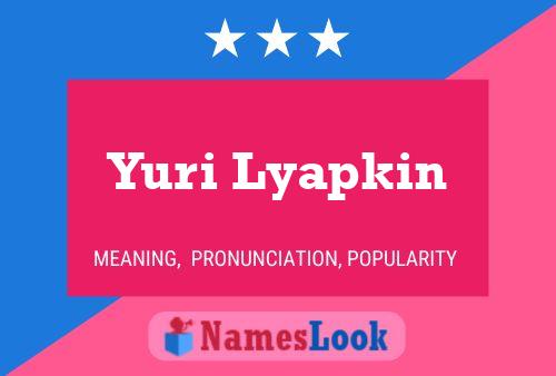 ملصق اسم Yuri Lyapkin