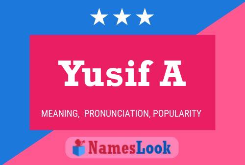 ملصق اسم Yusif A