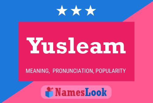 ملصق اسم Yusleam