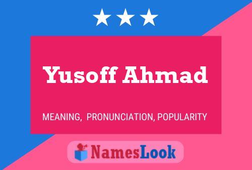 ملصق اسم Yusoff Ahmad