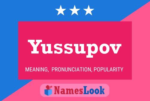 ملصق اسم Yussupov