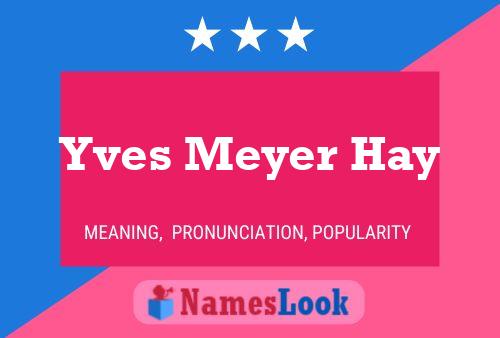 ملصق اسم Yves Meyer Hay