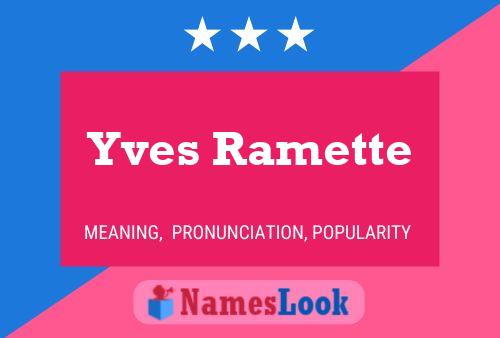 ملصق اسم Yves Ramette