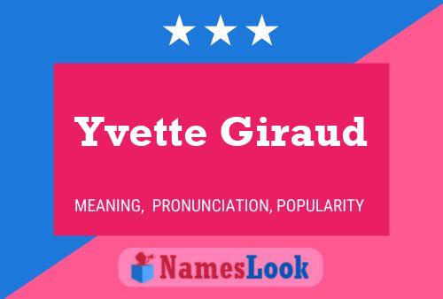 ملصق اسم Yvette Giraud