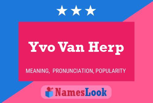 ملصق اسم Yvo Van Herp