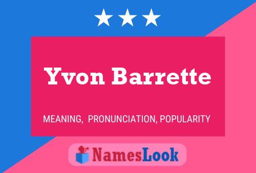 ملصق اسم Yvon Barrette