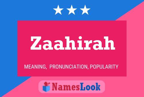 ملصق اسم Zaahirah