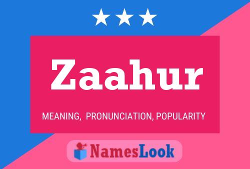 ملصق اسم Zaahur