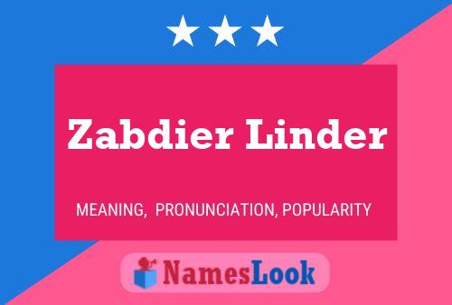 ملصق اسم Zabdier Linder