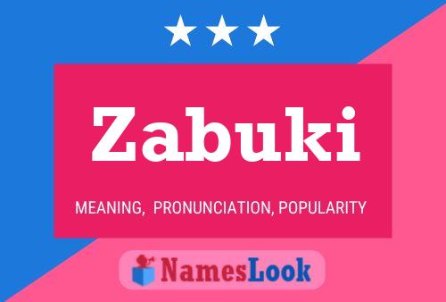 ملصق اسم Zabuki